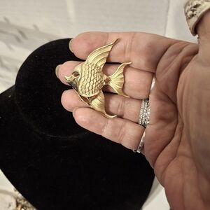 Gold AngelFish Brooch